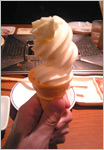 久々にソフトクリームなんぞを食べる。